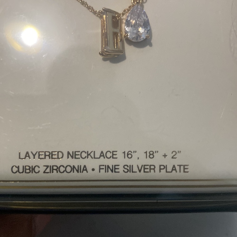 Julliet Layered Necklace With Cubic Zirconia NWT - Picture 3 of 4